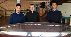 Miguel, Taoufik , Mikalaï  : Stagiaires maintenance drone Aérocampus . maintenance de Drones