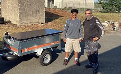 François Cognet - Aérostier avec un stagiaire de Bac Aéro.